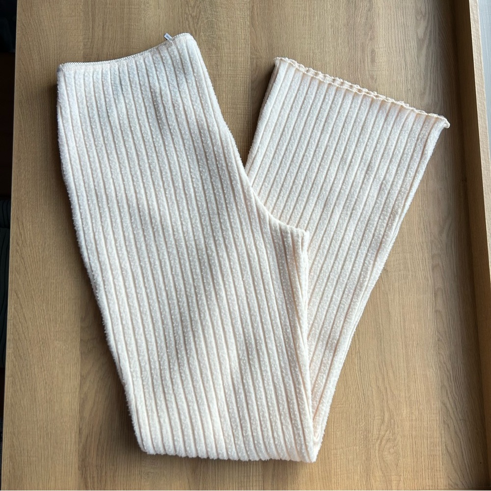Urban Outfitters Cream‎ Ribbed Cozy Pant